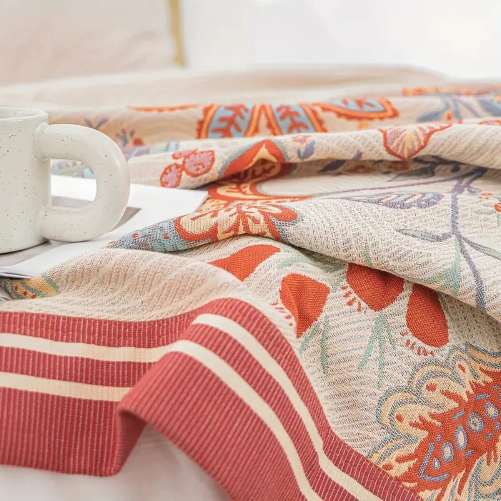 Vineyard Blossom Reversible Cotton Blanket - Image 5