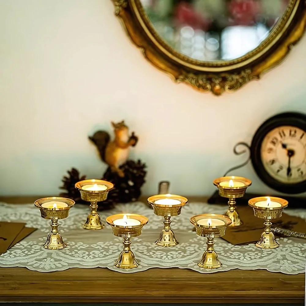 Vintage Copper Cup Candle Holder - Image 6