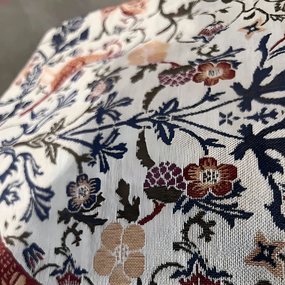 Vintage Floral & Bird Jacquard Table Runner - Image 7