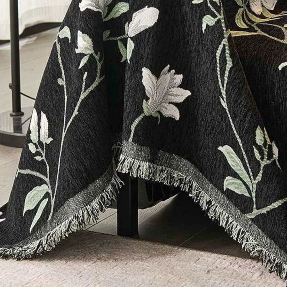 Vintage Floral Chenille Sofa Cover - Image 6