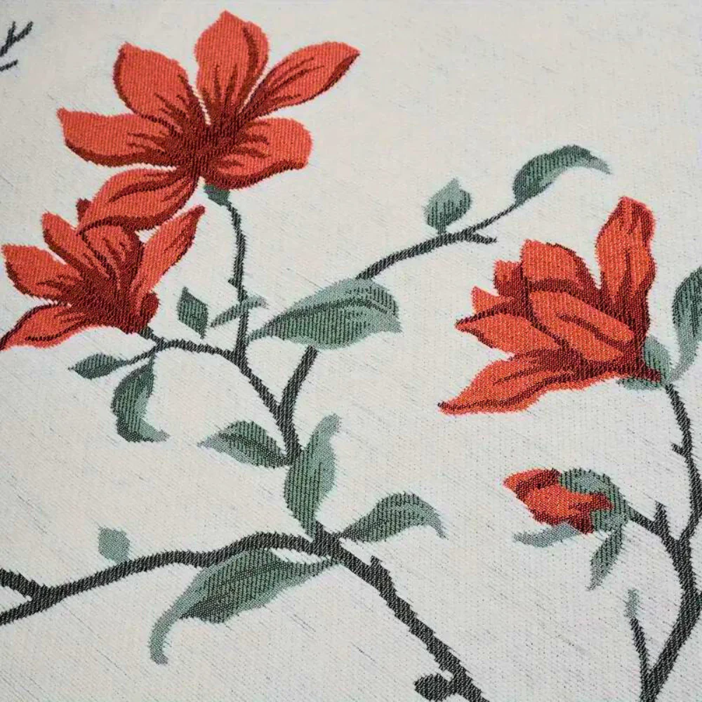 Vintage Floral Chenille Sofa Cover - Image 8