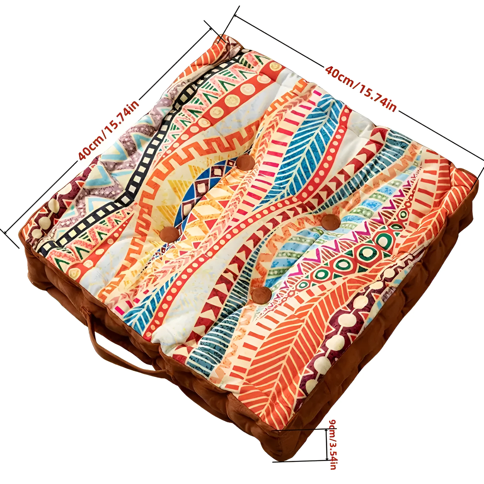 Vintage-Inspired Tufted Floor Cushion - Image 8
