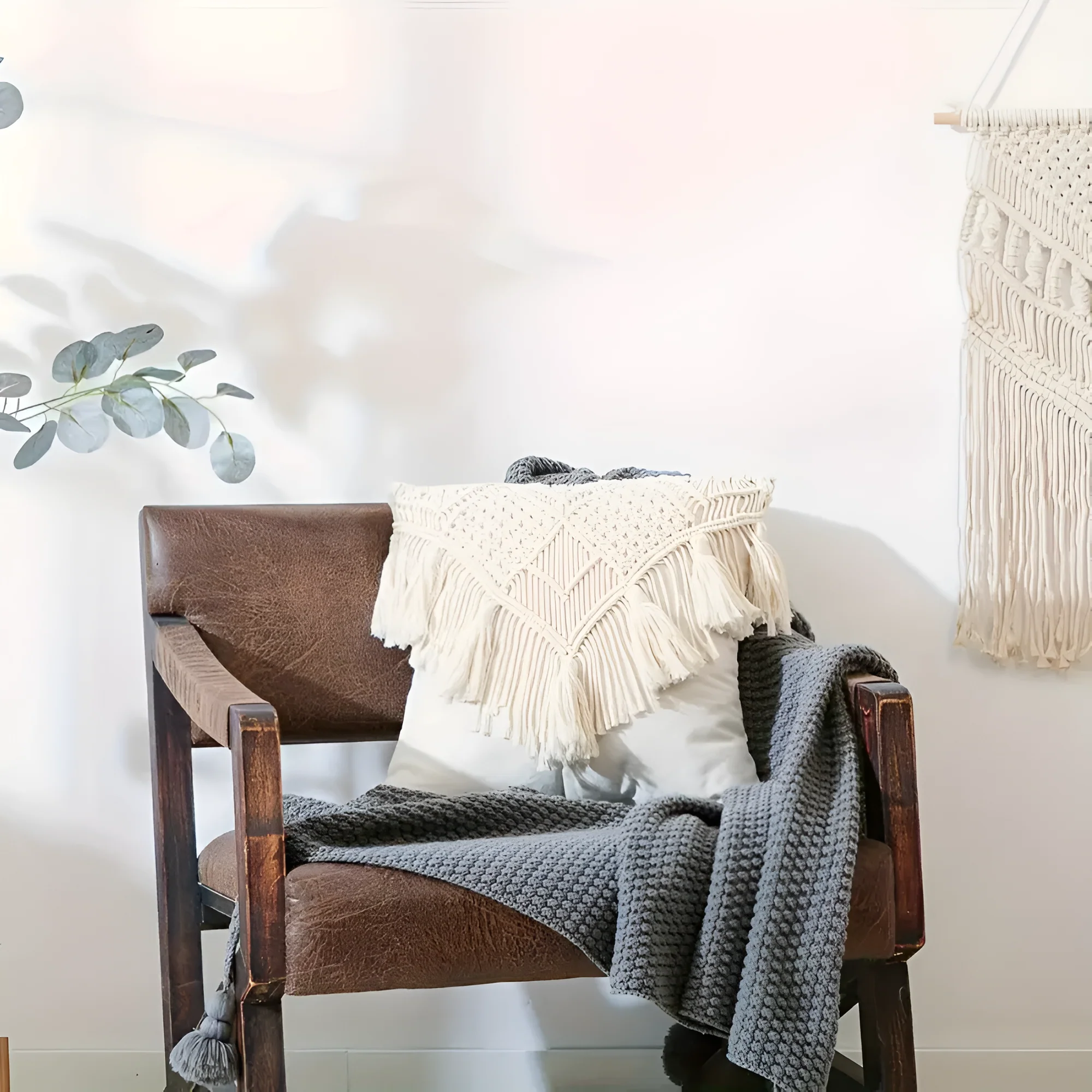 Vintage Macrame Cushion Cover - Image 4
