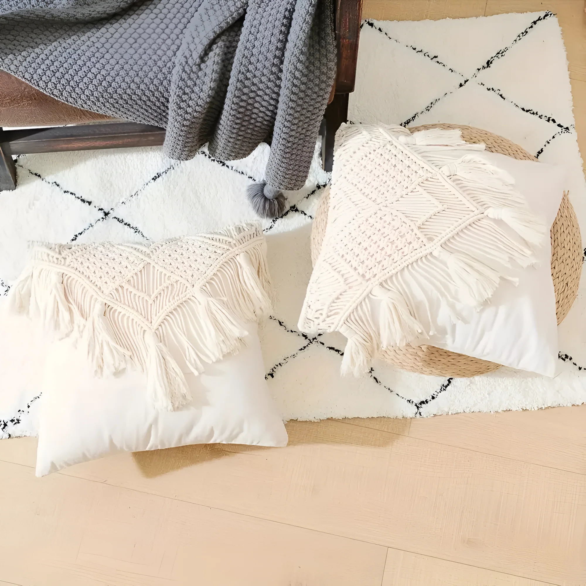Vintage Macrame Cushion Cover - Image 5