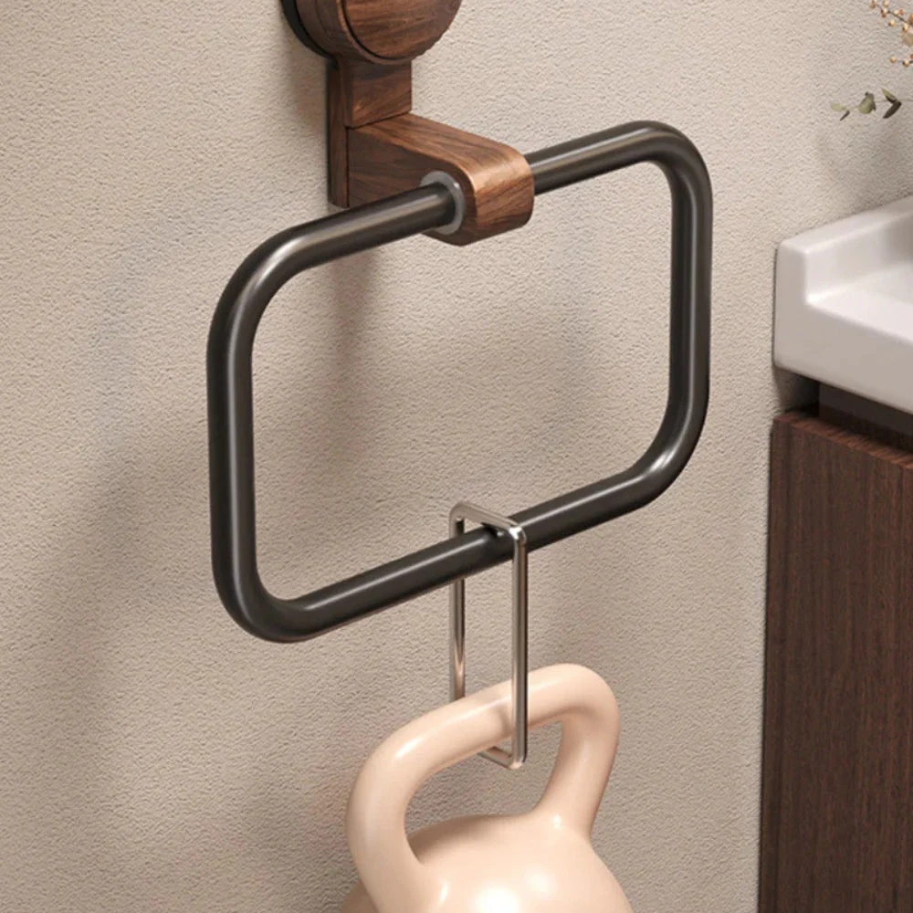 Vintage Wood Removable Towel Rack - Image 2