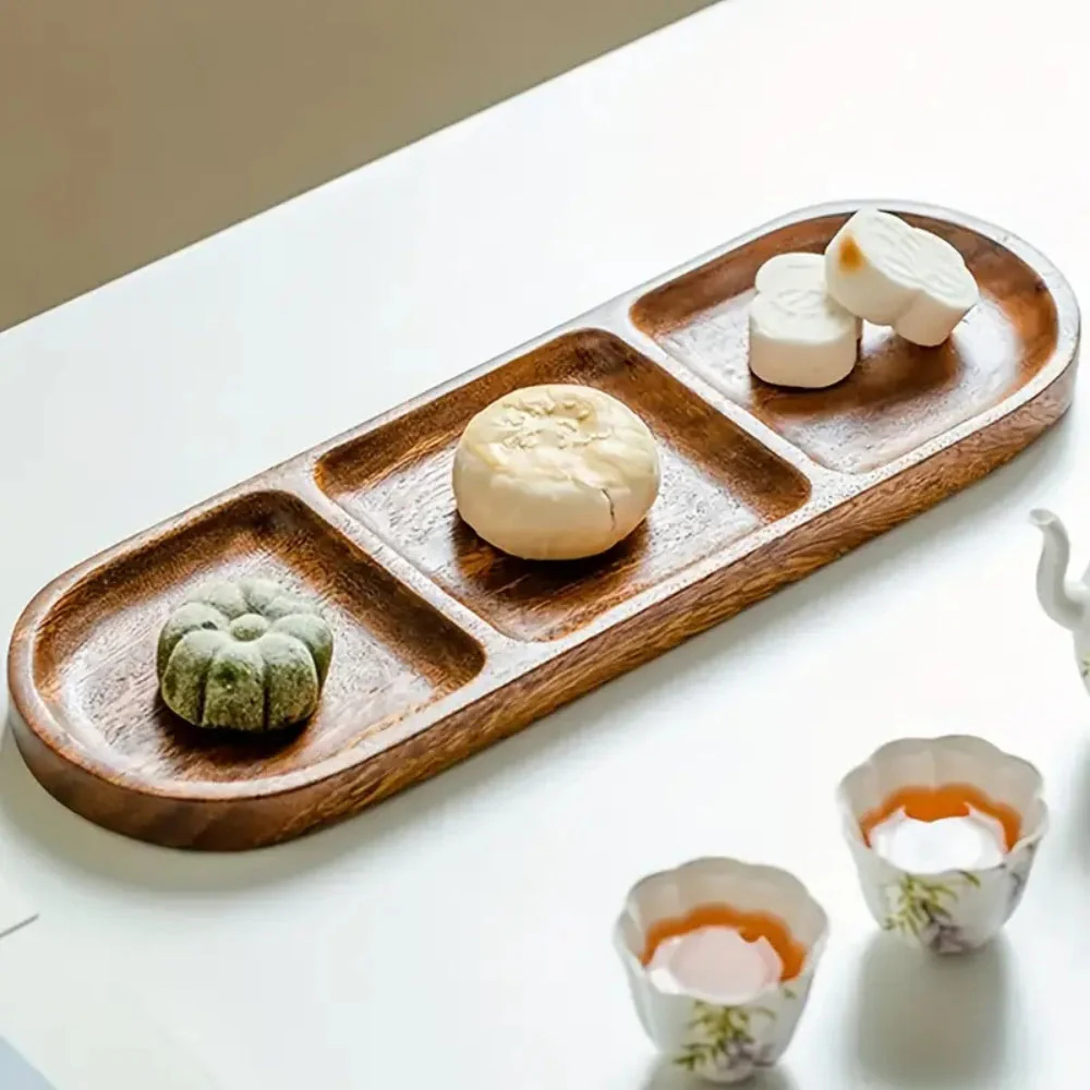 Vivid Wooden Compartment Serving Tray - Image 2
