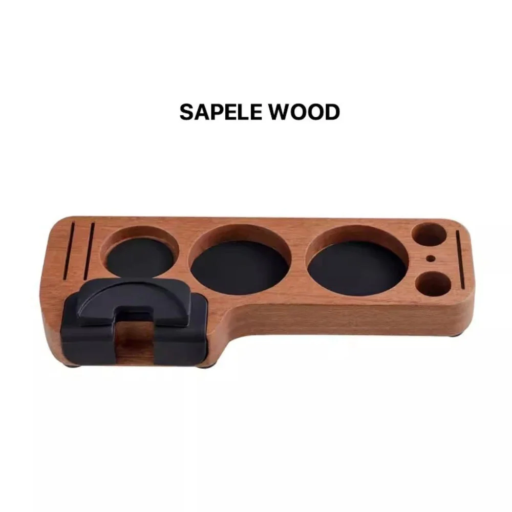 Walnut Espresso Tamper Station Coffee Bar Stand - Image 10