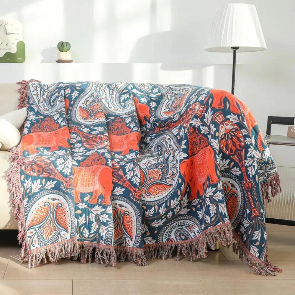 Soft Wander Tusk Cotton Blanket - Image 3