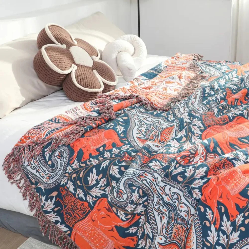 Soft Wander Tusk Cotton Blanket - Image 4