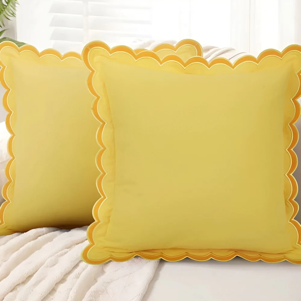 Wave Edge Cotton Cushion Cover - Image 3