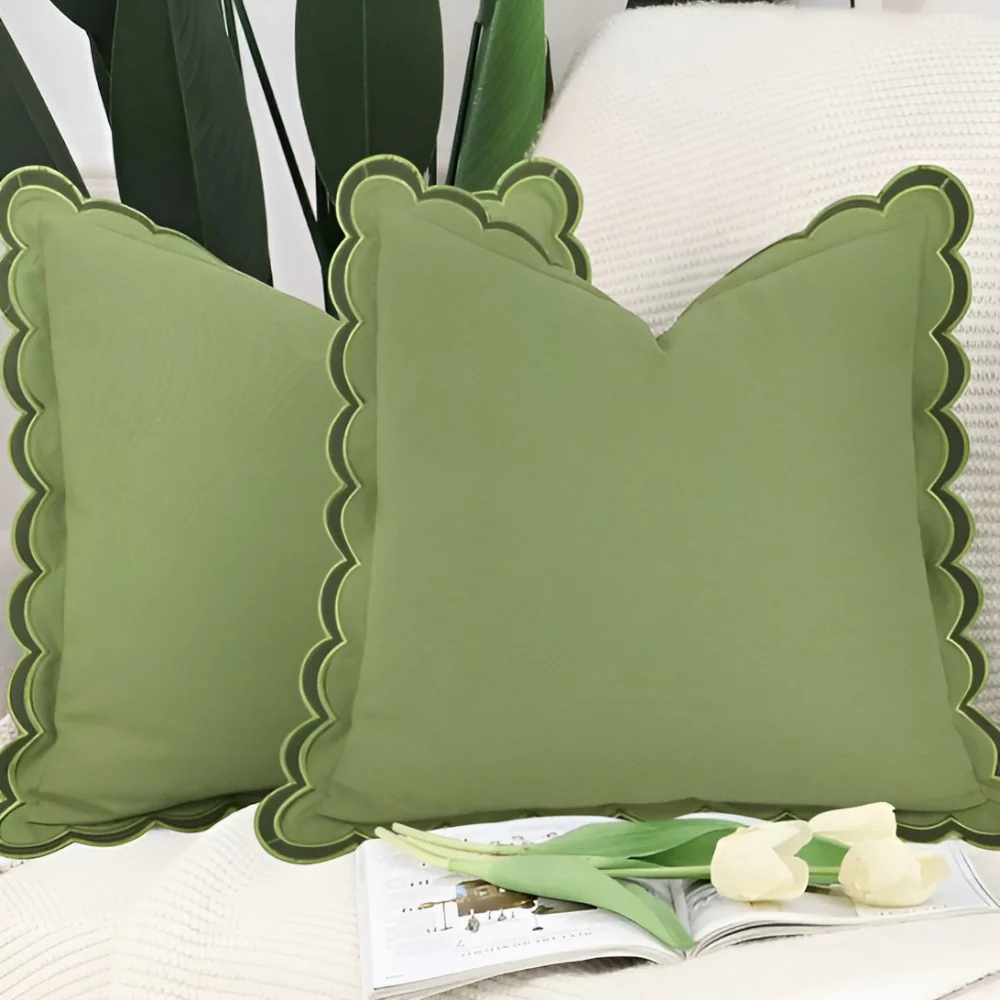 Wave Edge Cotton Cushion Cover - Image 6