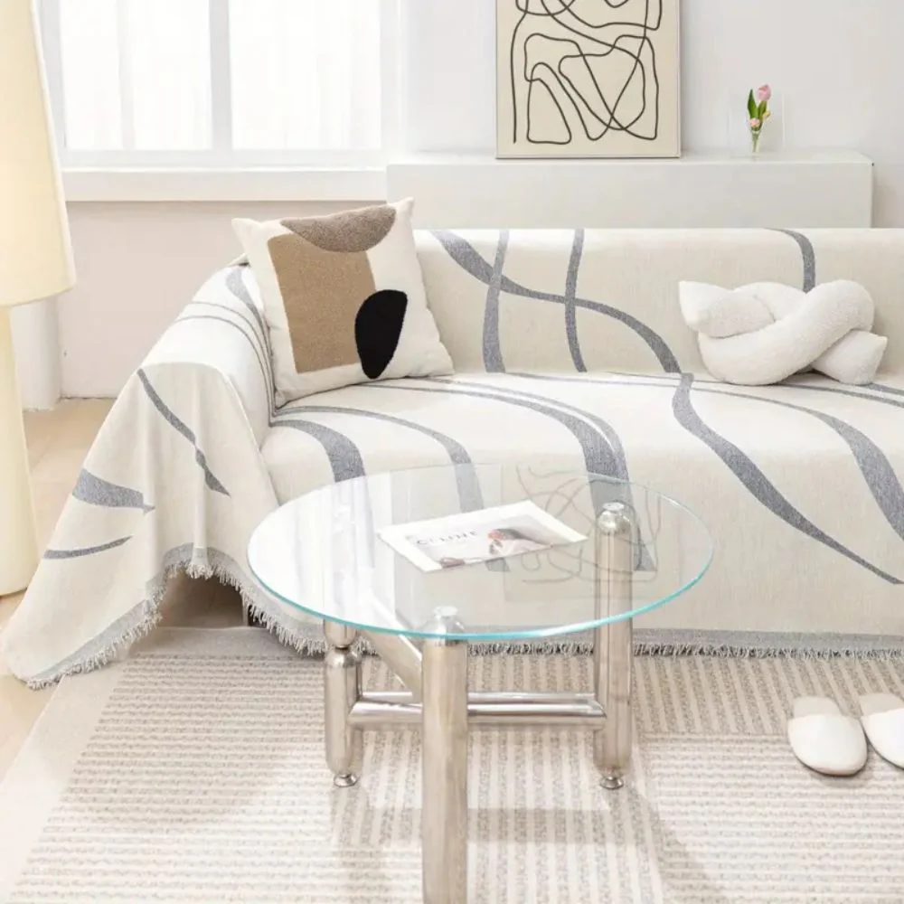 Wave Lines Chenille Sofa Covers - Image 10