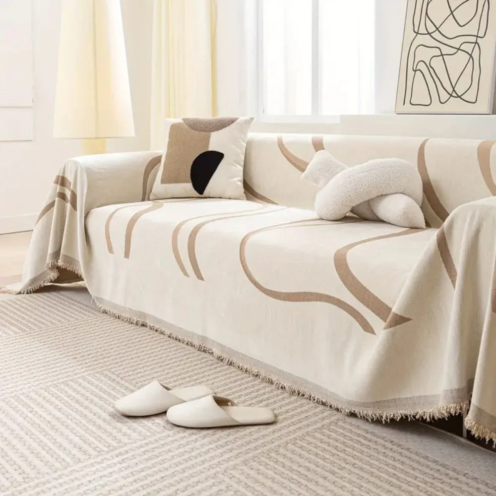 Wave Lines Chenille Sofa Covers - Image 11