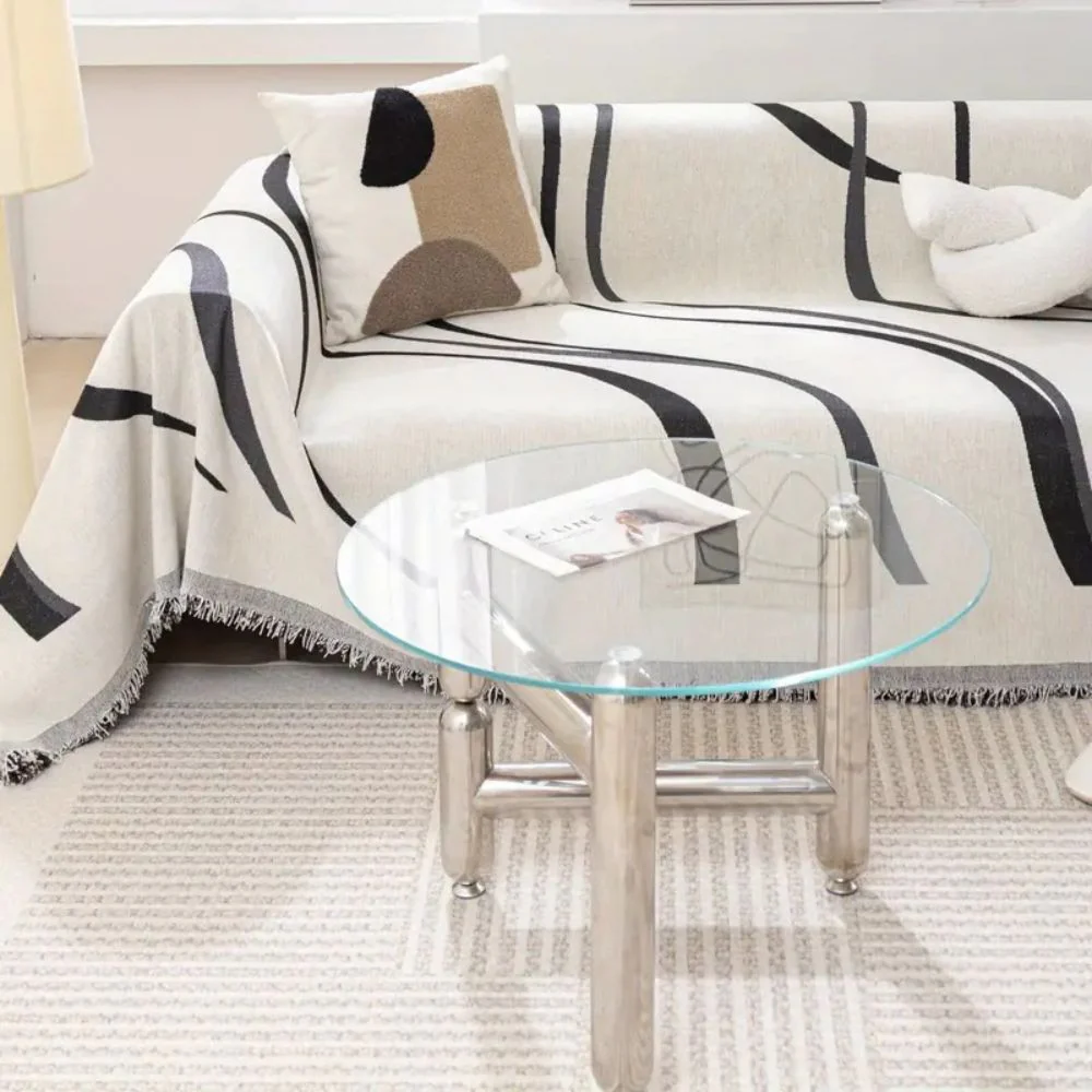 Wave Lines Chenille Sofa Covers - Image 6