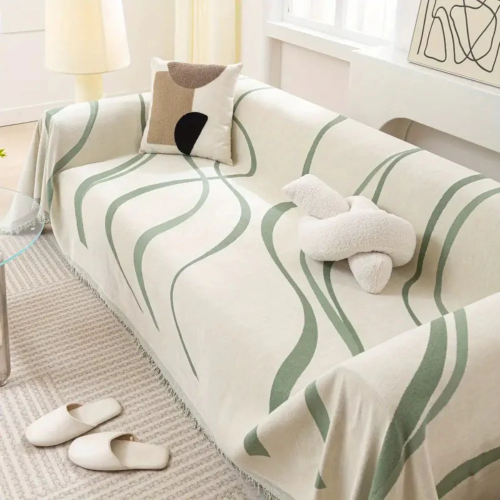 Wave Lines Chenille Sofa Covers - Image 8
