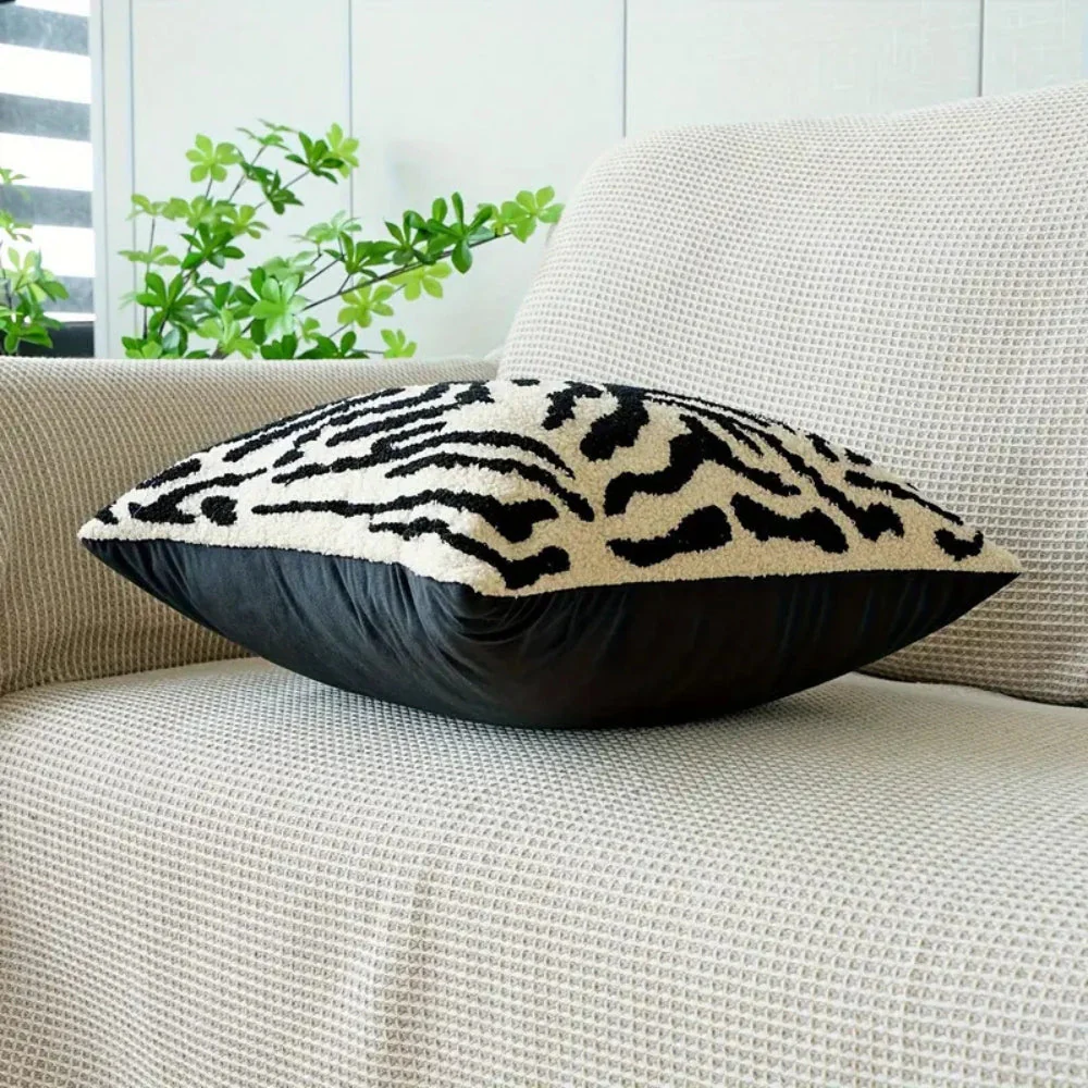 White Tiger Stripe Cushion Cover - Image 2