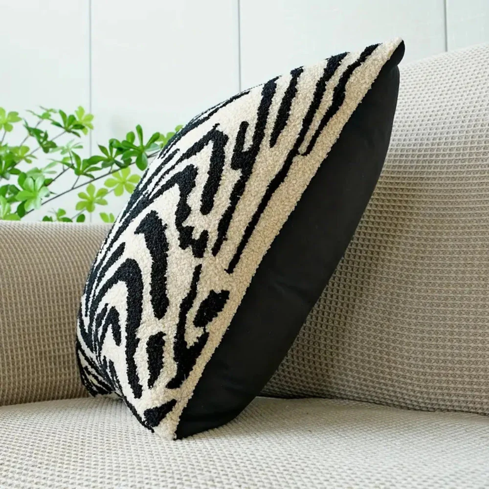 White Tiger Stripe Cushion Cover - Image 3