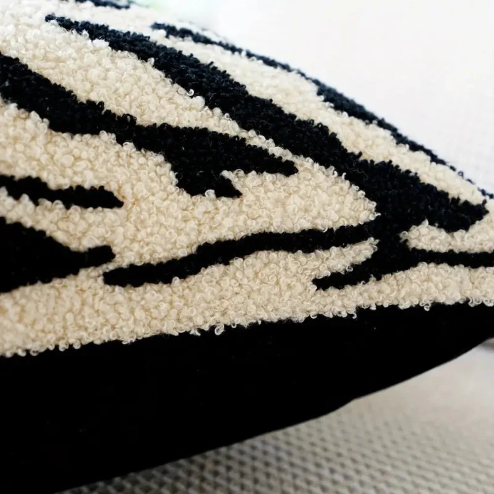 White Tiger Stripe Cushion Cover - Image 4