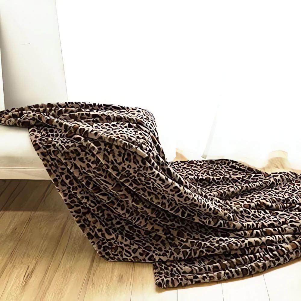 Wild Elegance Leopard Print Blanket - Image 7