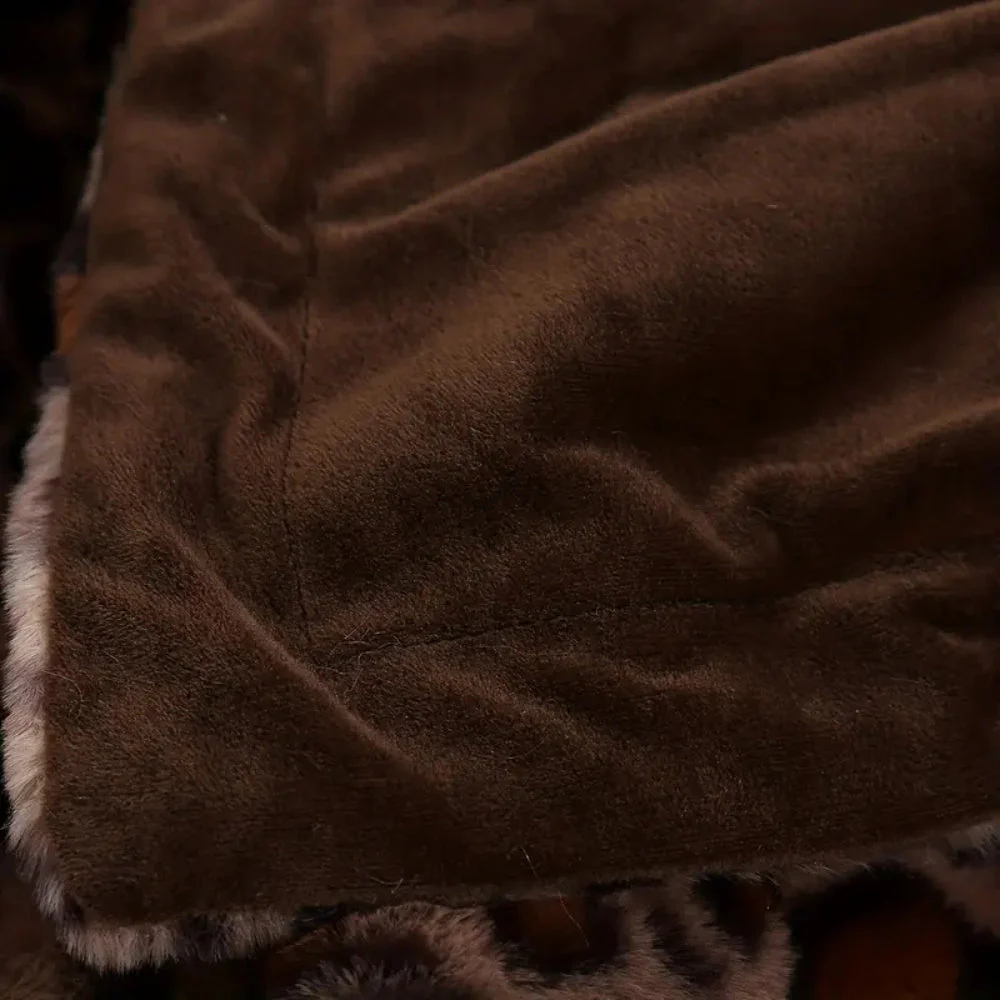 Wild Elegance Leopard Print Blanket - Image 8