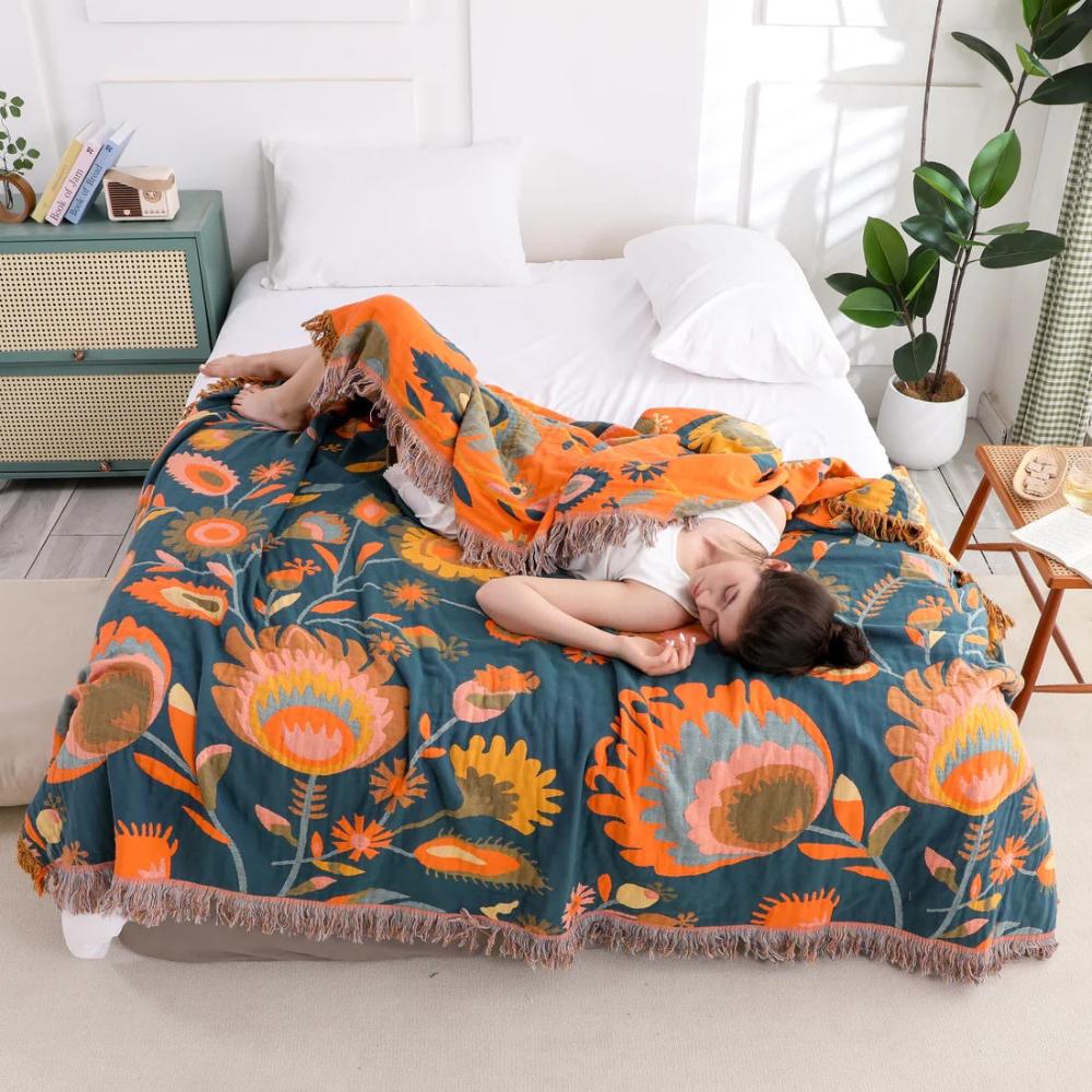 Wildflower Bloom Cotton Throw - Image 2