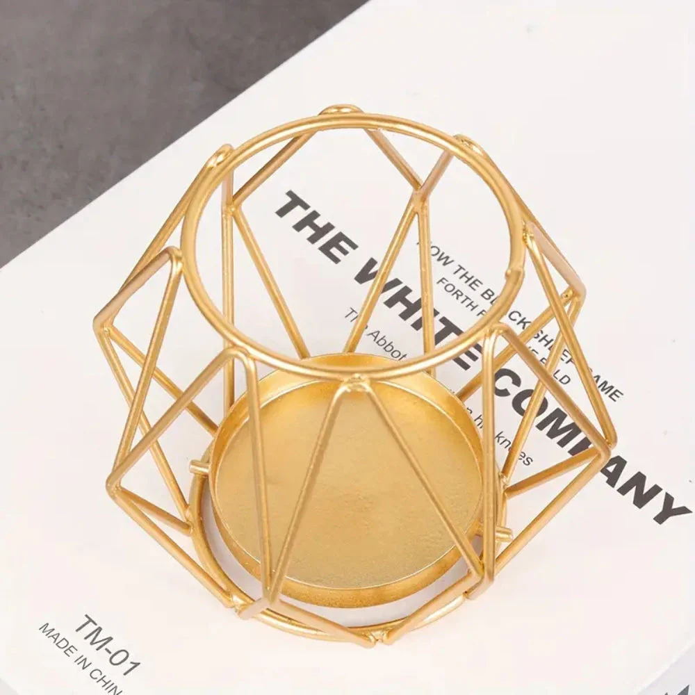 Wireframe Sleek Iron Candle Holder - Image 8