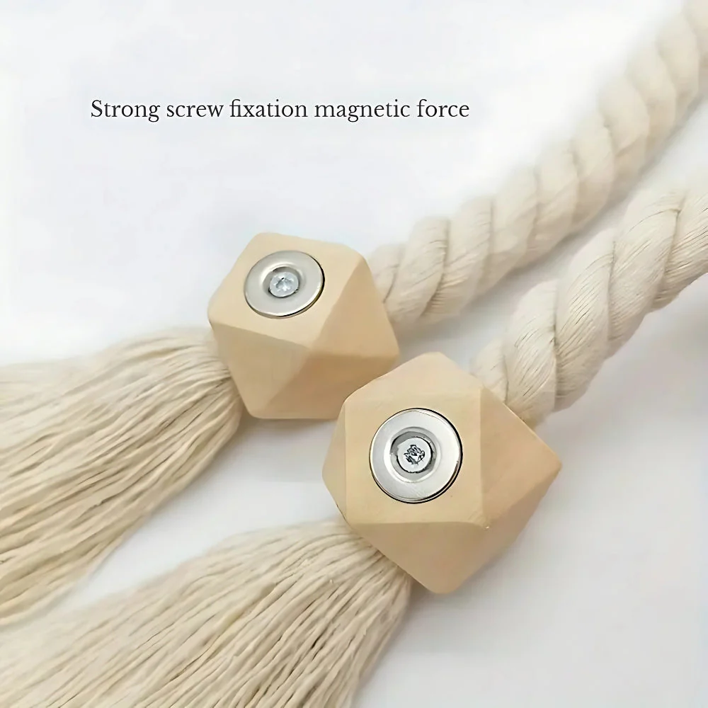 Wooden Bead Tassel Curtain Tie Back | 2Pcs Set - Image 5