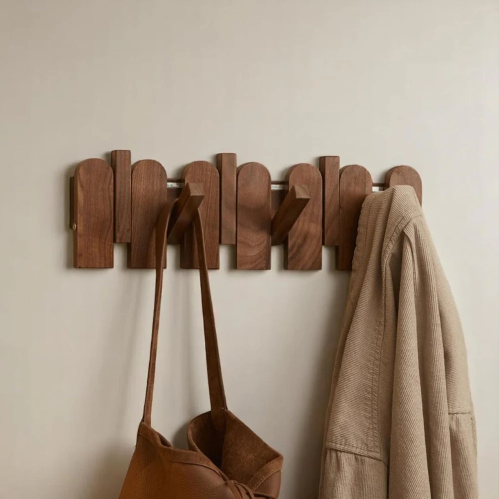 Piano Wooden Hook Wall Coat Rack - Image 9