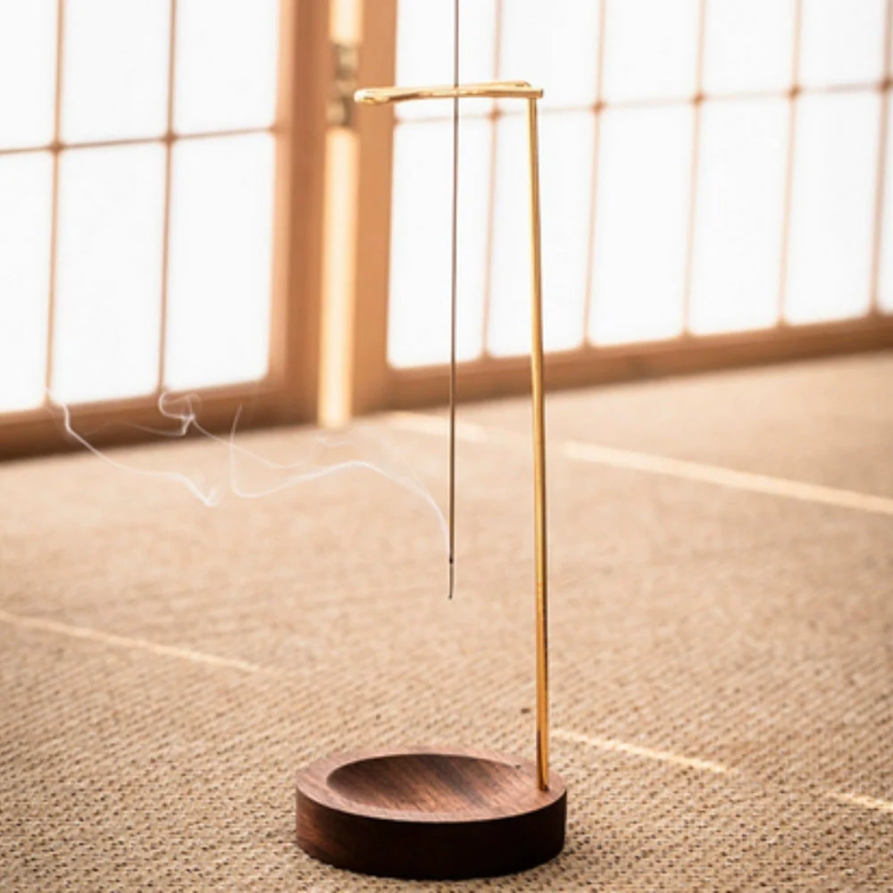 Wooden Incense Burner with Metal Holder - Image 4