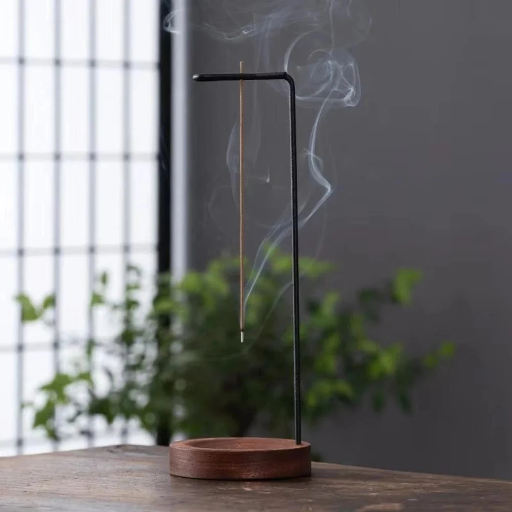 Wooden Incense Burner with Metal Holder - Image 6