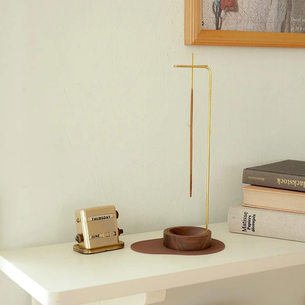 Wooden Incense Burner with Metal Holder - Image 9