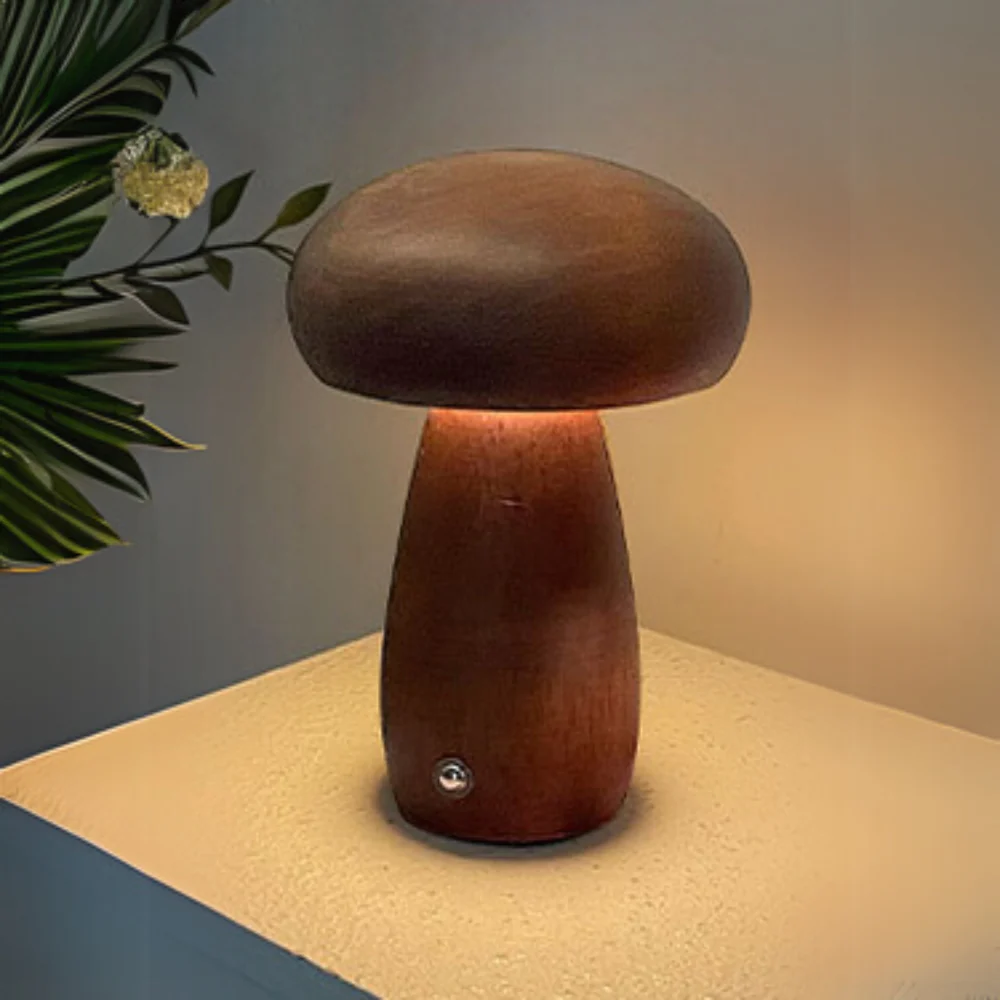 Wooden Mushroom Lamp - Image 11