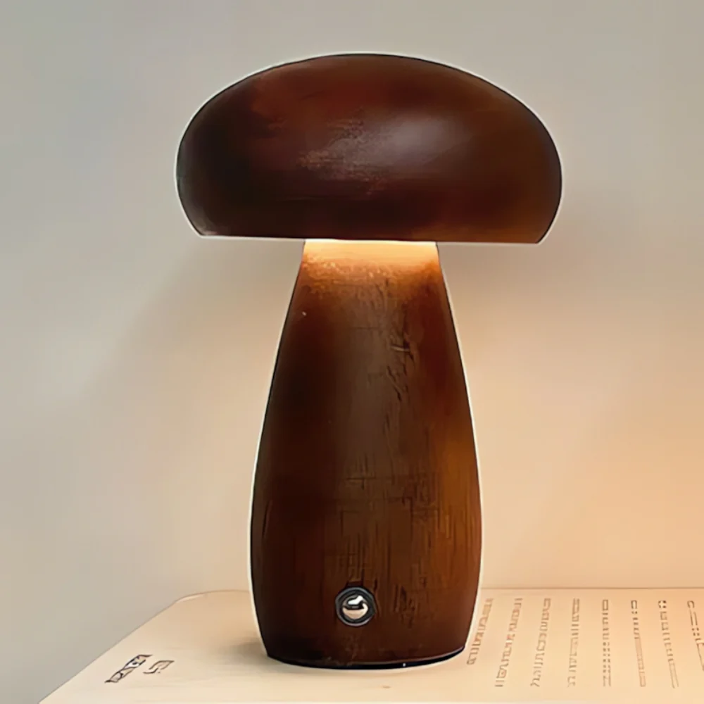 Wooden Mushroom Lamp - Image 13