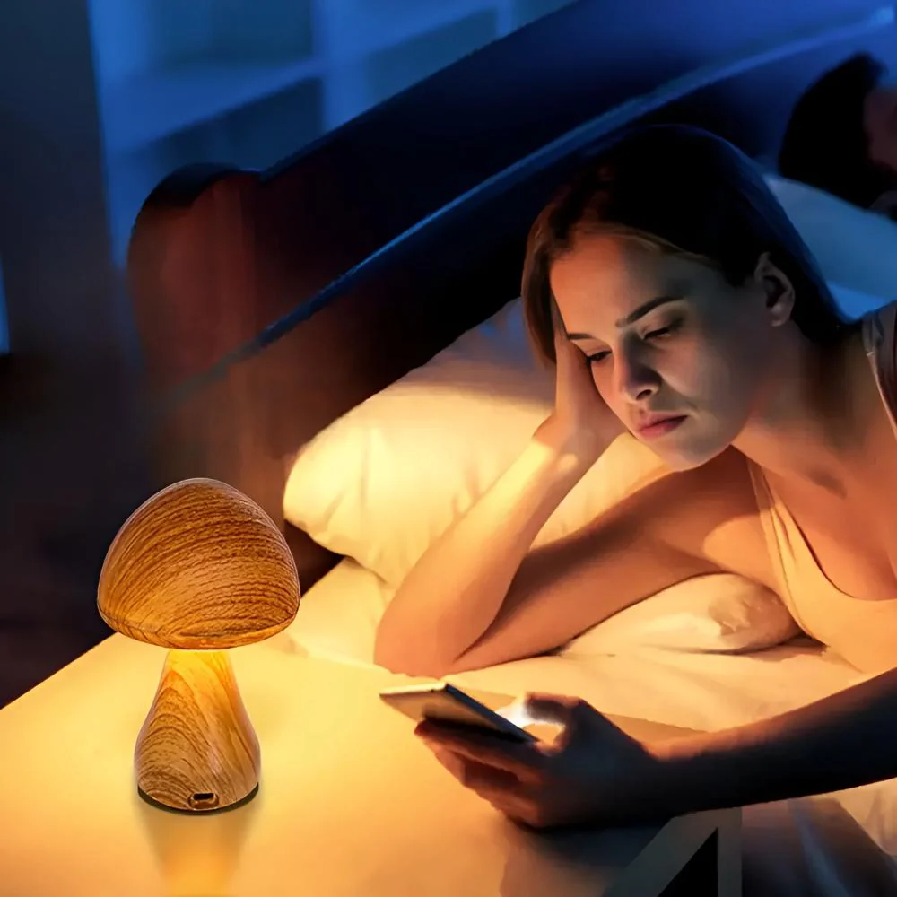 Wooden Mushroom Lamp - Image 3