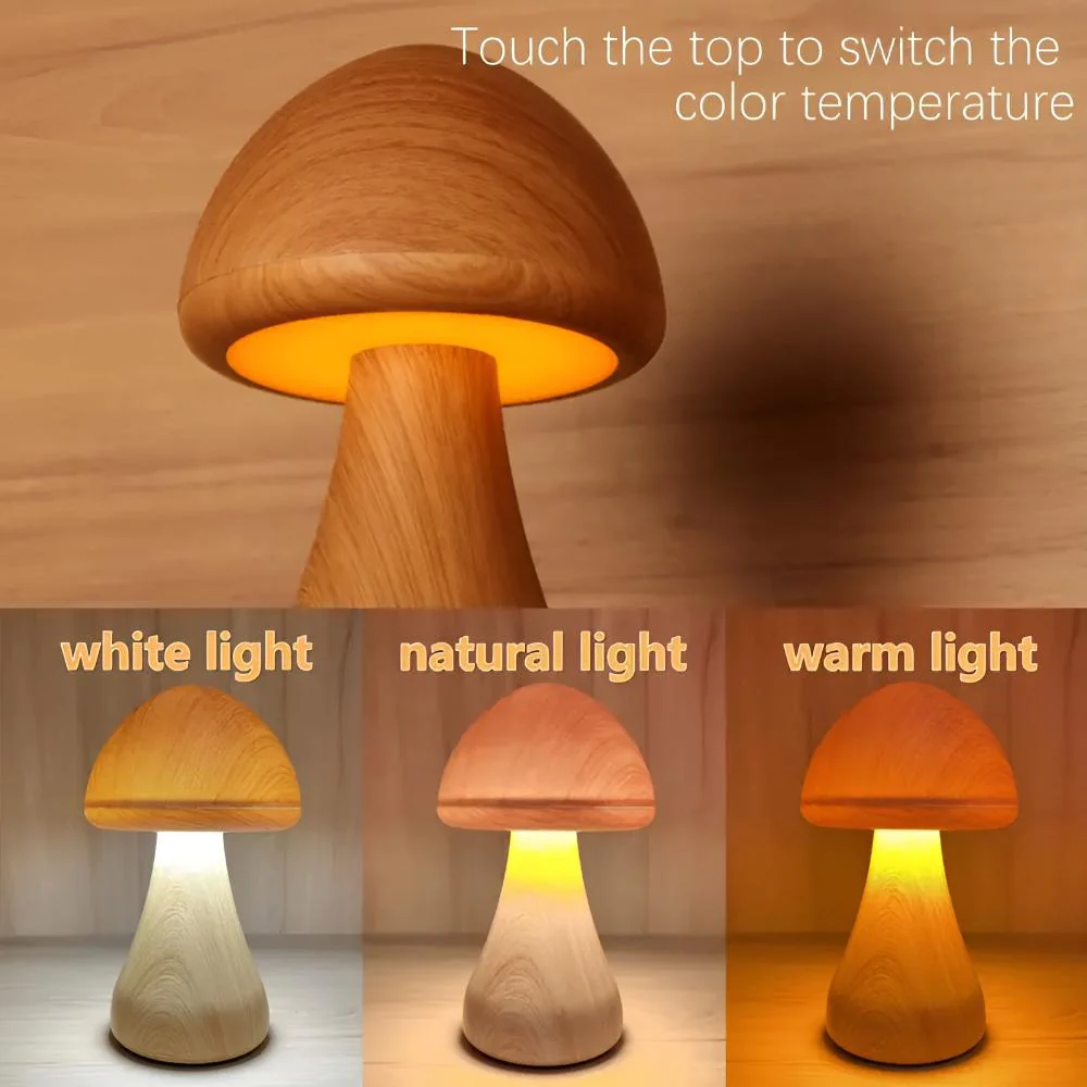 Wooden Mushroom Lamp - Image 5