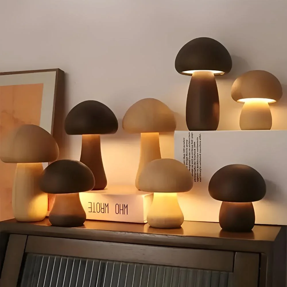 Wooden Mushroom Lamp - Image 7