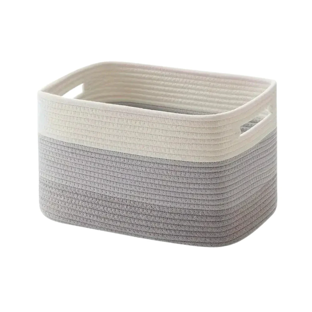 Woven Cotton Rope Storage Basket - Image 3