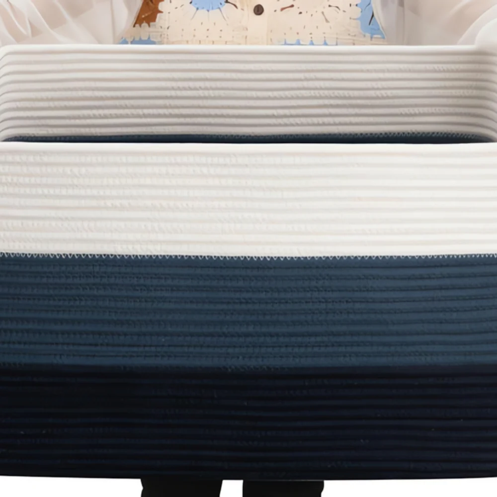 Woven Cotton Rope Storage Basket - Image 4