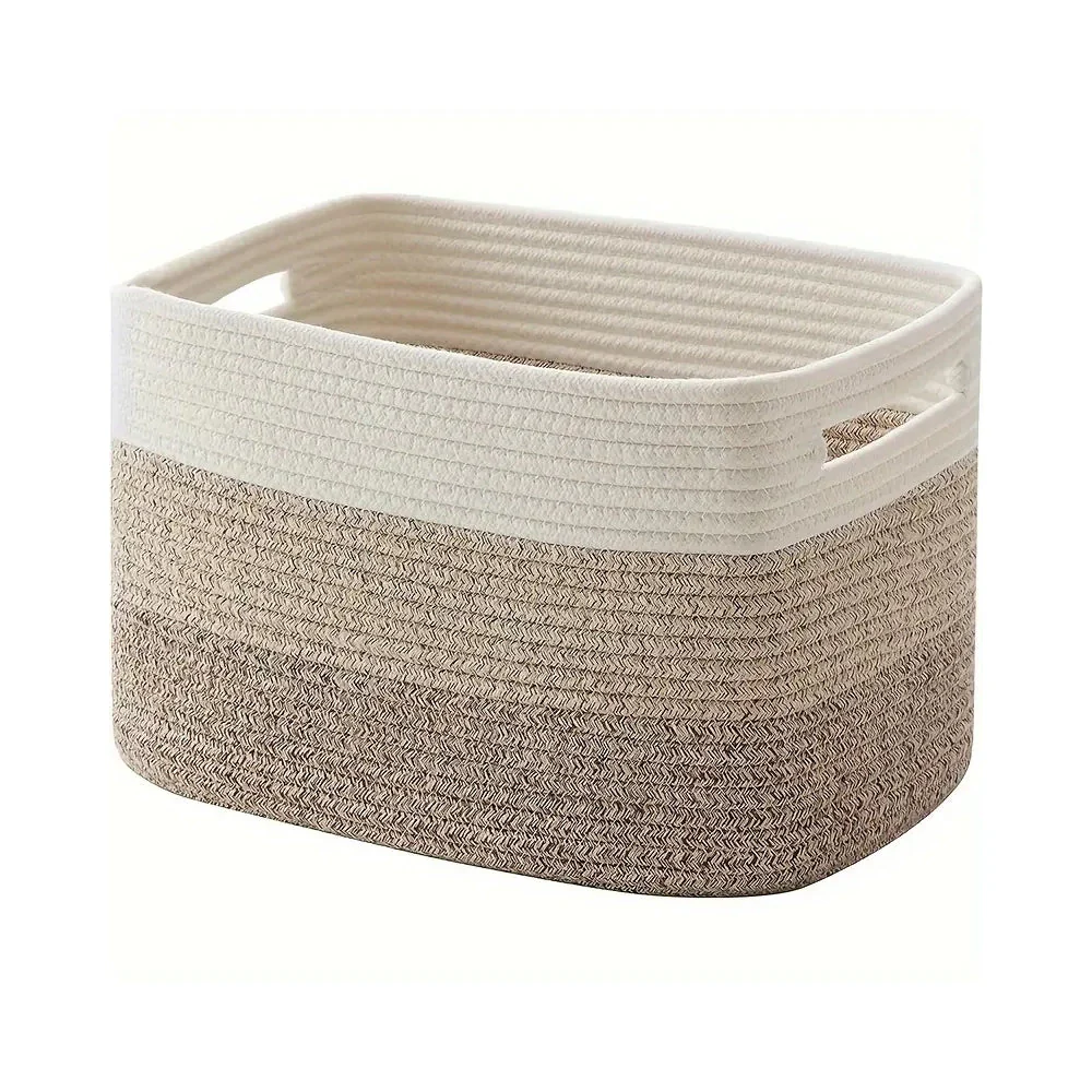 Woven Cotton Rope Storage Basket - Image 5