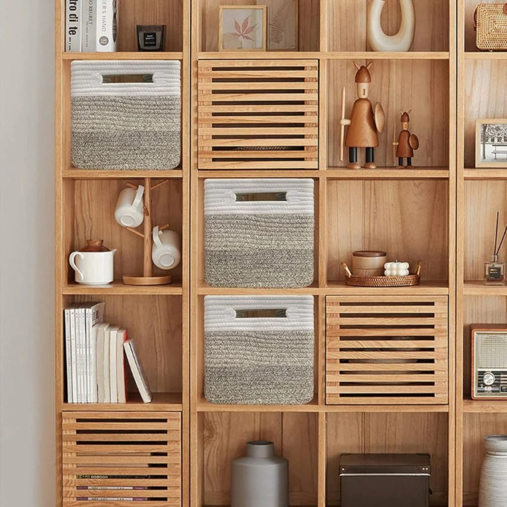 Woven Cotton Rope Storage Basket - Image 9