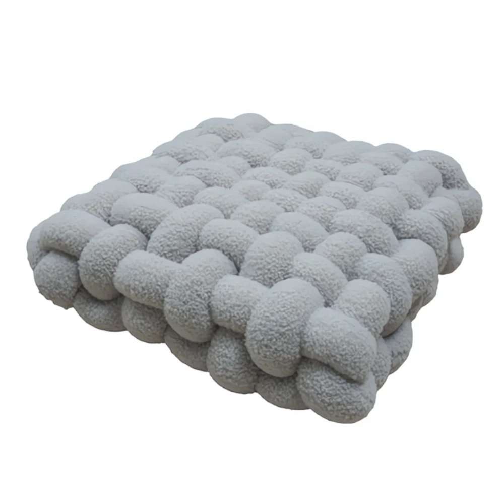 Plush Woven Knot Boucle Cushion - Image 5