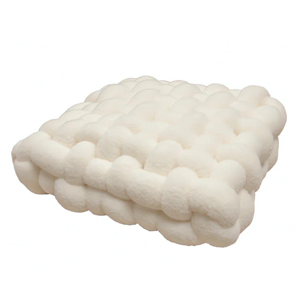 Plush Woven Knot Boucle Cushion - Image 7