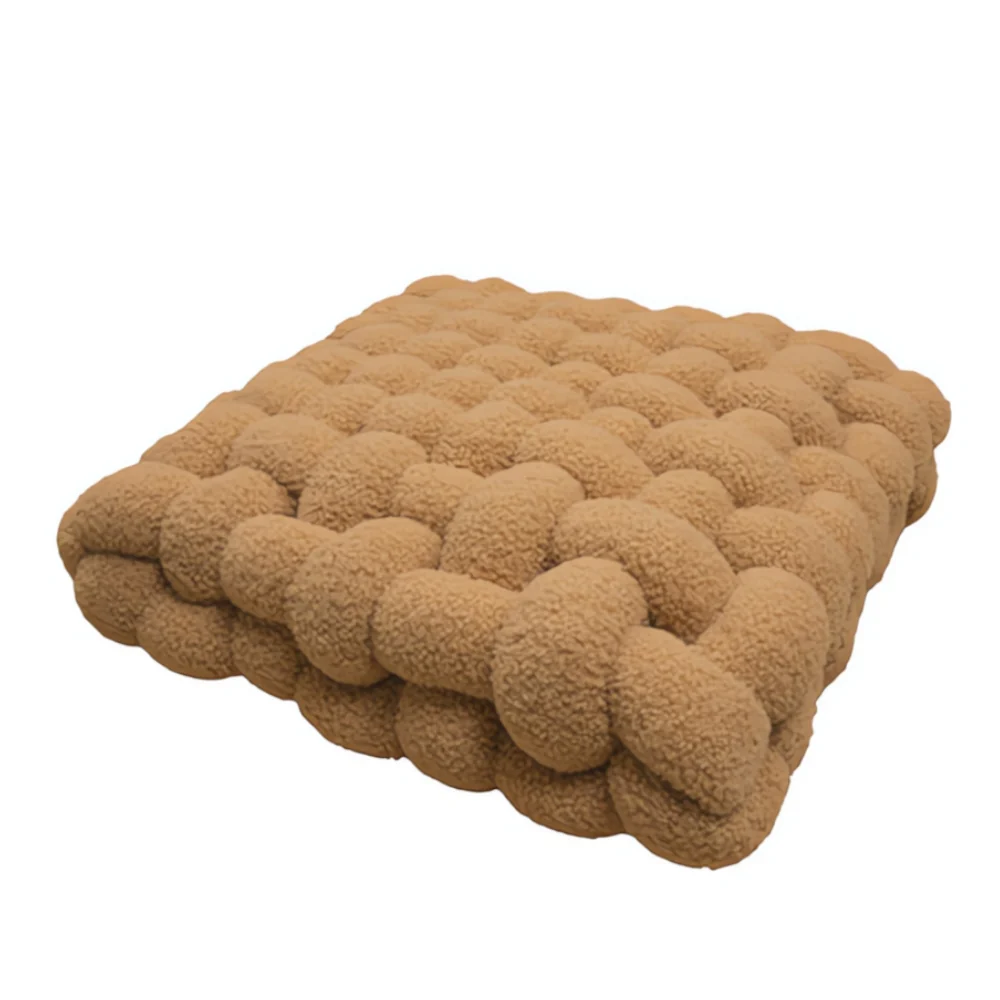 Plush Woven Knot Boucle Cushion - Image 8