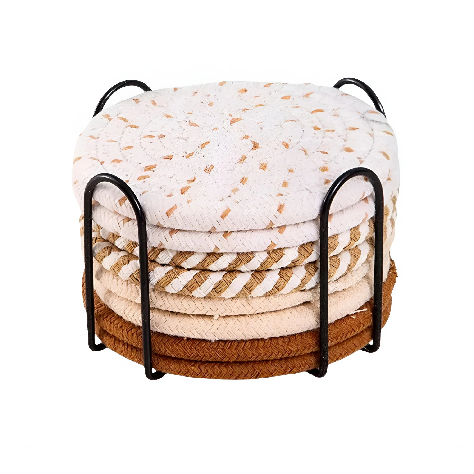Woven Whirl Coaster Set | 8Pcs Set - Image 10
