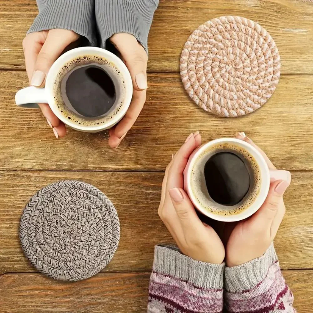 Woven Whirl Coaster Set | 8Pcs Set - Image 2
