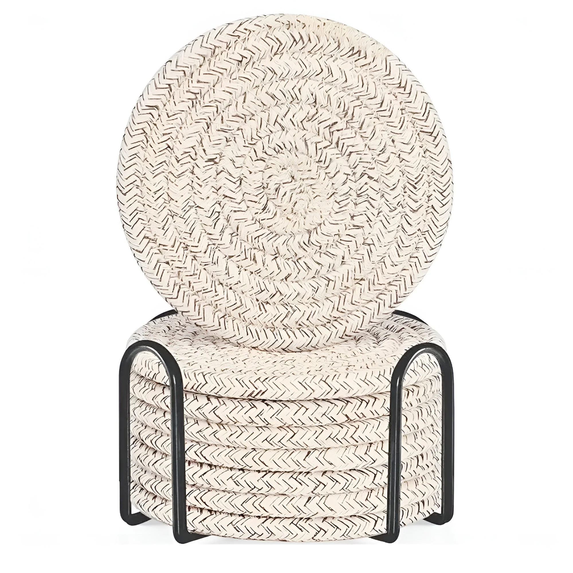 Woven Whirl Coaster Set | 8Pcs Set - Image 9