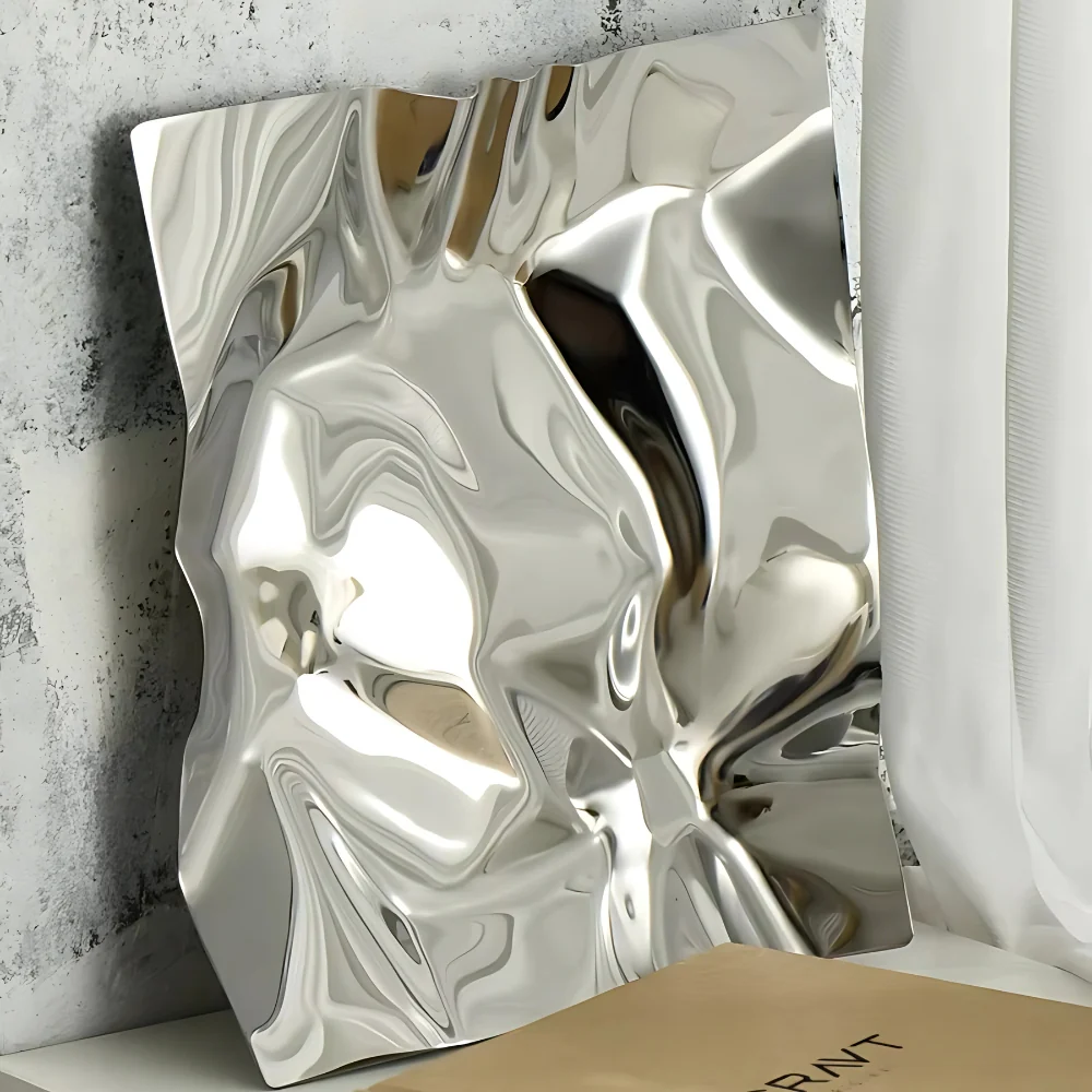 Wrinkled Stainless Steel Obsidian Tray - Image 6