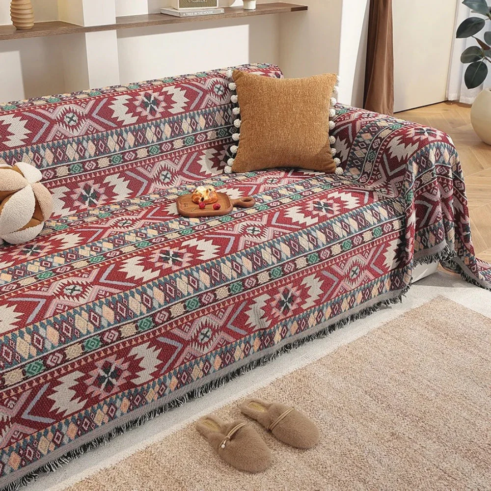 Zarela Boho Chenille Sofa Cover - Image 4