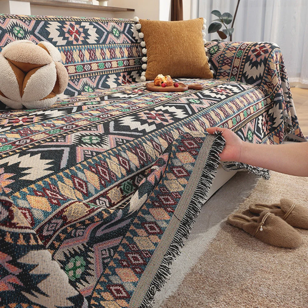 Zarela Boho Chenille Sofa Cover - Image 5