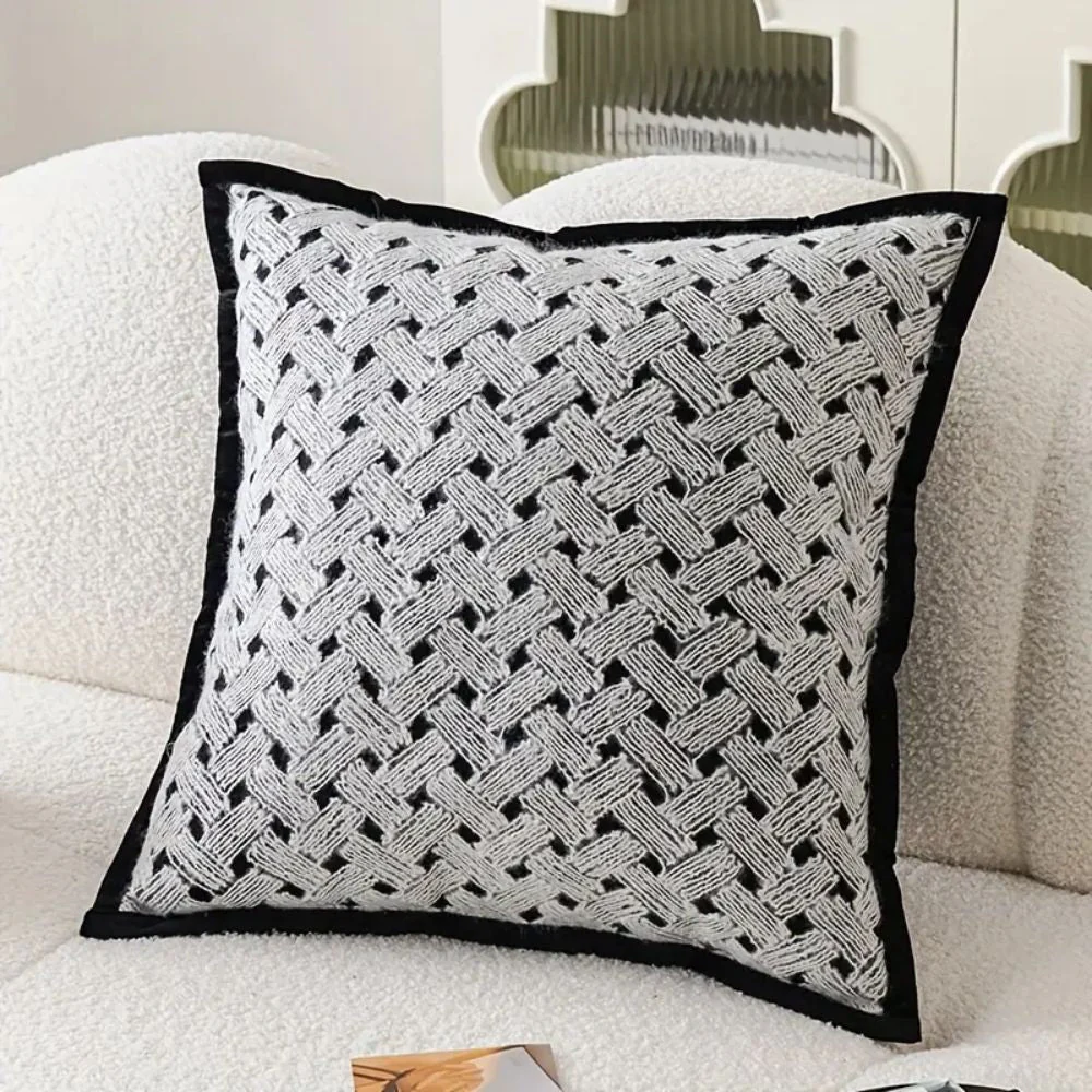 Zebra Dash Embroidered Cushion Cover - Image 6
